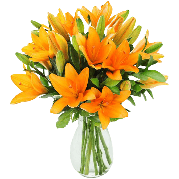 Buchet de crini portocalii