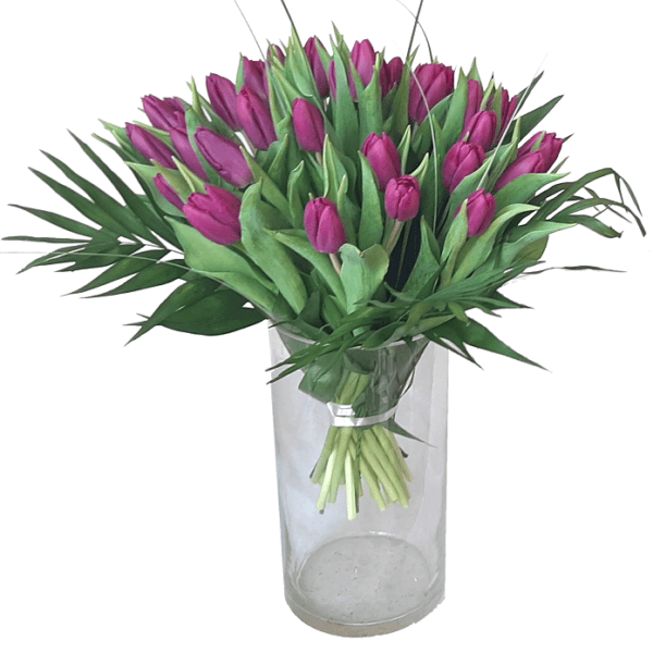 Buchet de 29 lalele mov